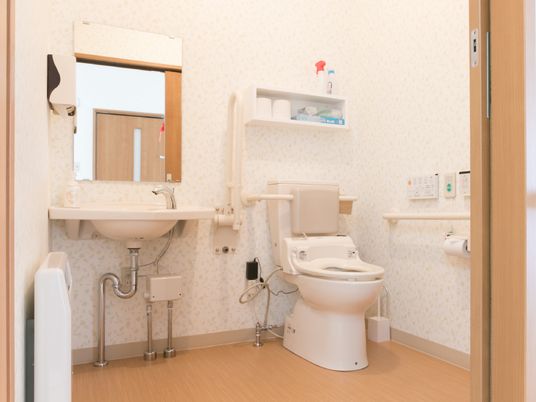 明るい清潔な洗面所