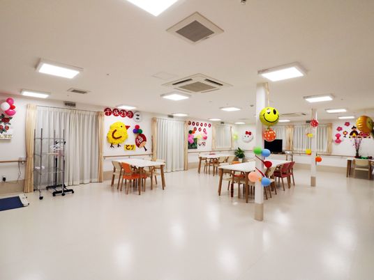 イベント飾り付けの食堂