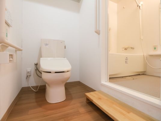 清潔なトイレと浴室