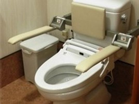 手すり付き清潔なトイレ