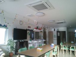 明るい共有スペース