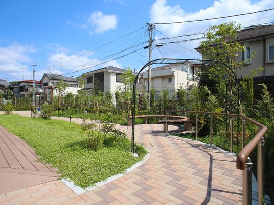 緑豊かな散策路
