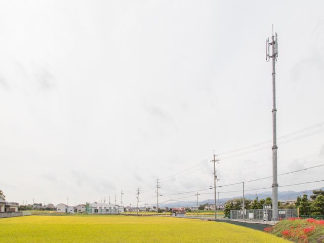 緑豊かな環境の風景 施設周囲 広々とした緑の中で、心地よい風を感じられる開放的な空間です。日々の業務にも自然が近い環境が、明るい気持ちを醸し出しています。