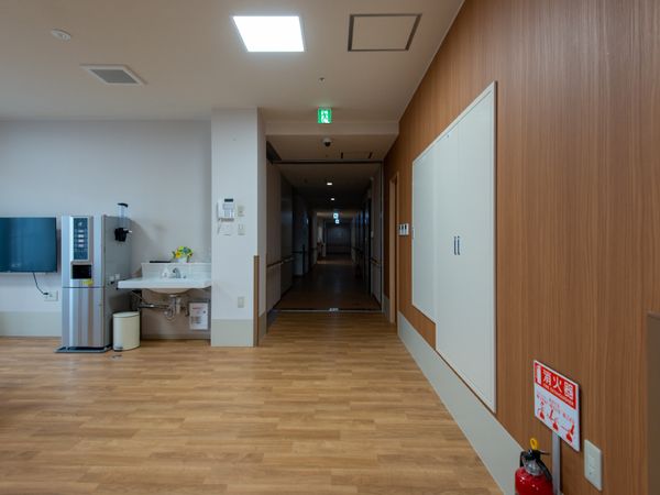 清潔な廊下と設備