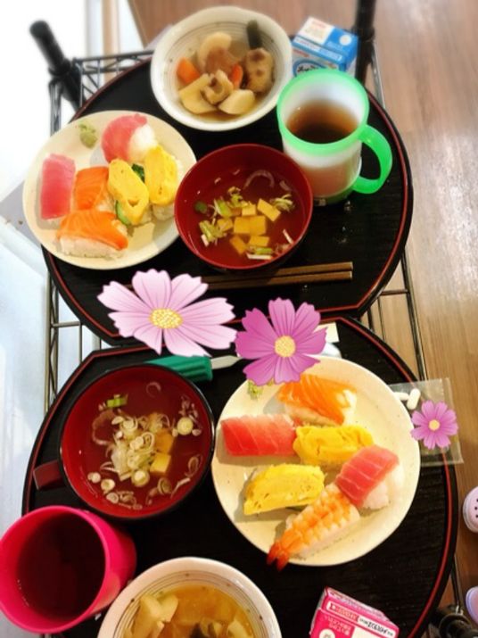 栄養満点の食事提供