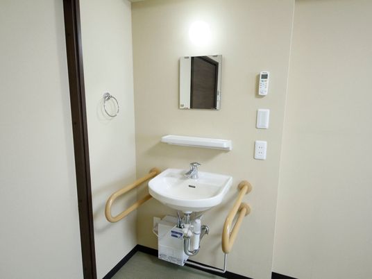 手すり付き洗面台