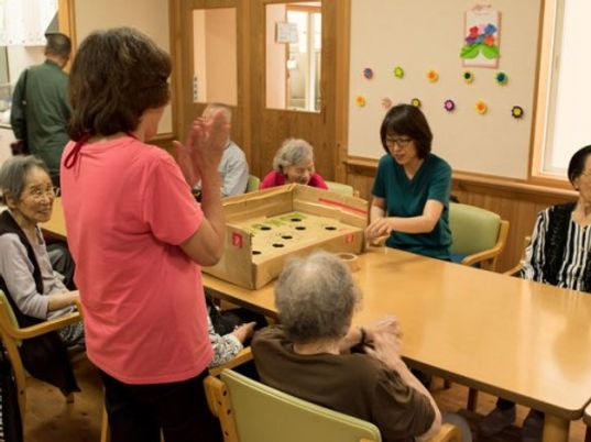 多目的室でレクリエーション