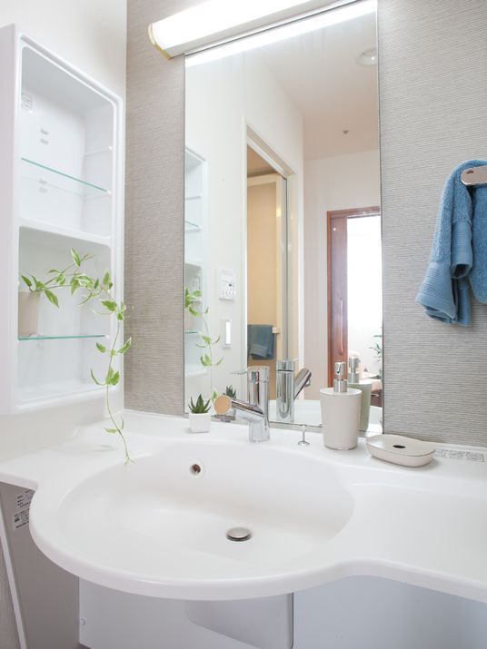 清潔感溢れる洗面台