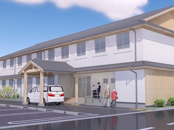 明るい建物のエントランス