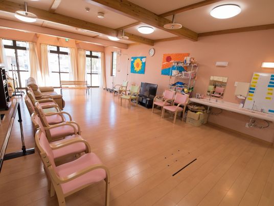 ゆったりとした機能訓練室