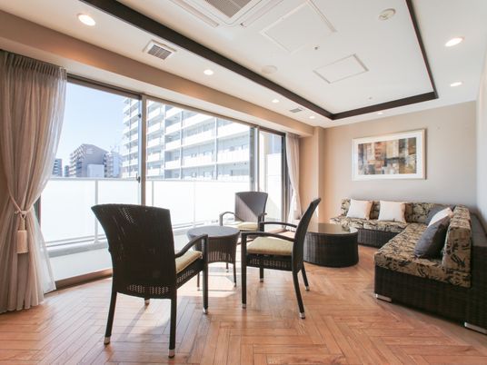 明るい共有リビング