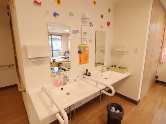 バリアフリー対応の洗面台