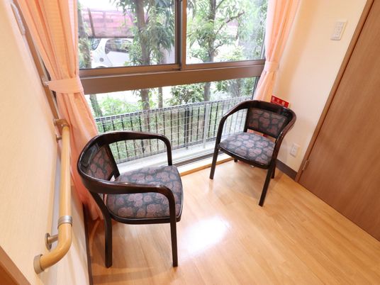 和やかな雰囲気の休憩スペース