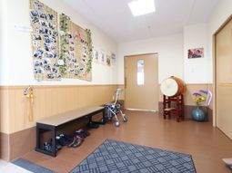 明るい共有スペース