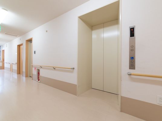 清潔な廊下とエレベーター