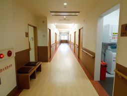 清潔な施設の廊下