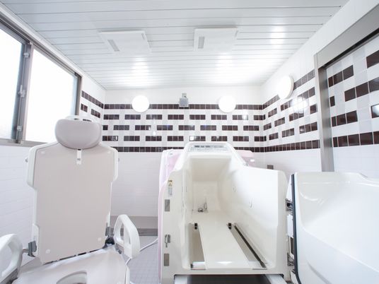 清潔なバリアフリー浴室