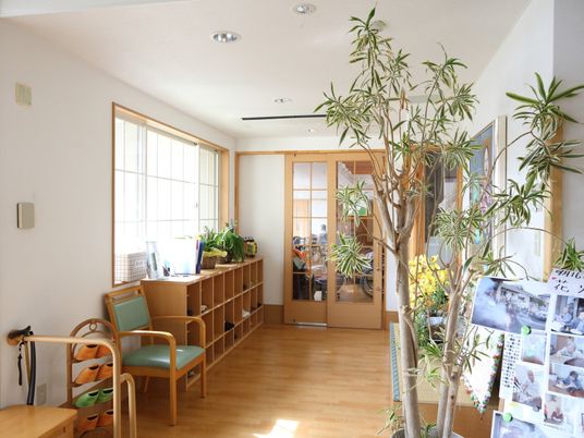 明るい居室の様子