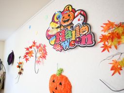 ハロウィン飾り付けの壁面