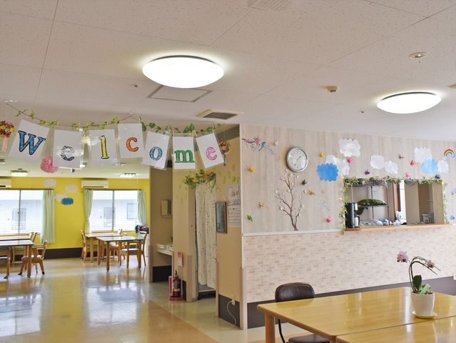 明るく広い共有スペース