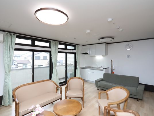 共有スペースの清潔な居室