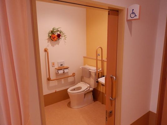 バリアフリー設計のトイレ