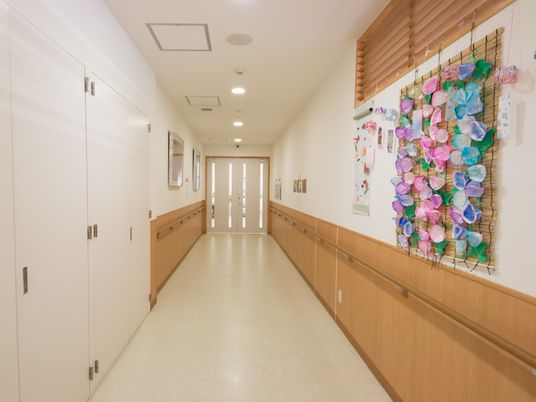 明るく清潔な廊下
