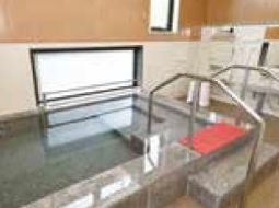 清潔な浴槽と洗面所