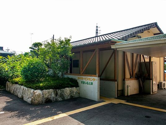 外観の建物前  