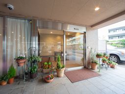 エントランスと植物の装飾