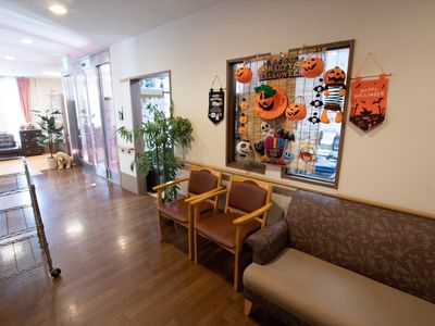 ハロウィン装飾の共有スペース