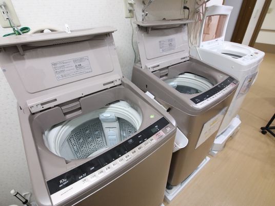 整備された洗濯機群