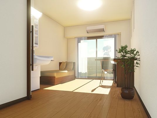 日差しの入る居室