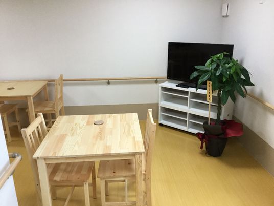 明るい休憩室