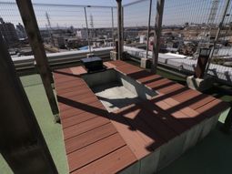 テラスの遠景と緑