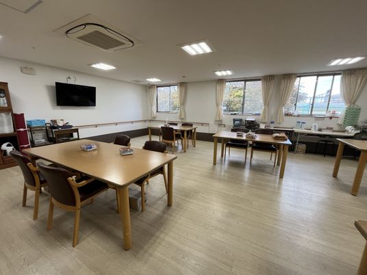 明るい共有スペース