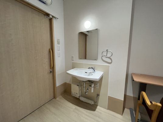 機能的な洗面台の居室