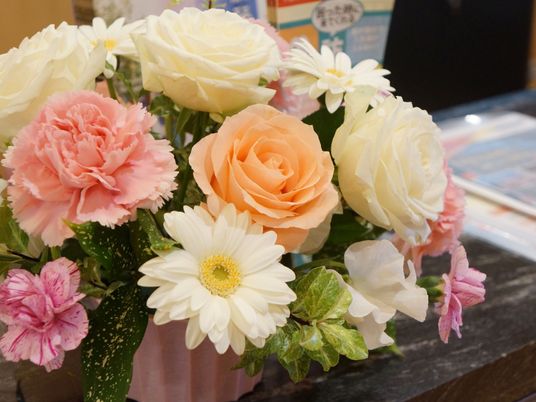 フロントの飾り花