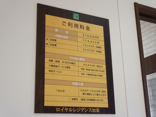 料金案内板