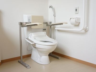 手すり付き清潔なトイレ