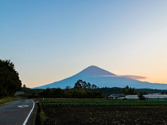 富士山と田園風景