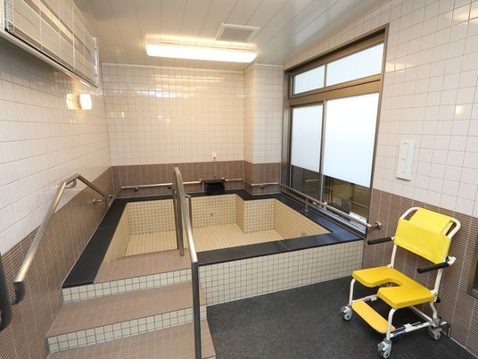 バリアフリーの浴室