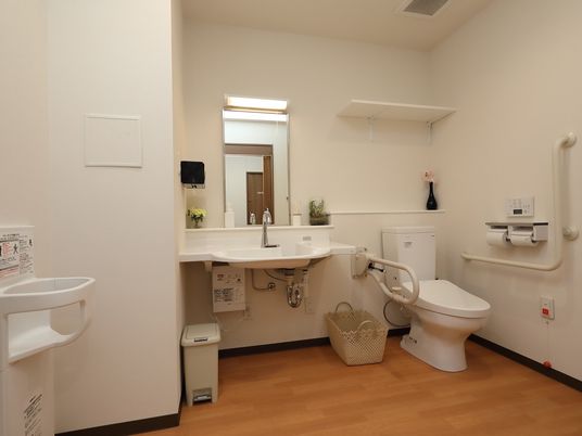 バリアフリー対応の洗面所