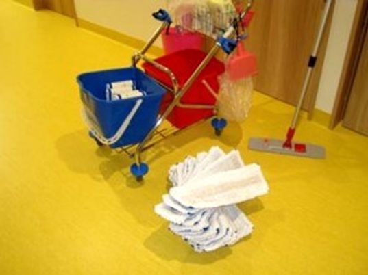 清掃作業の準備が整う