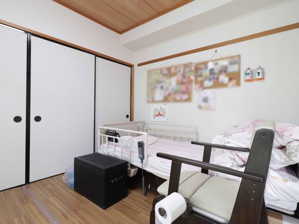 居室の様子を撮影