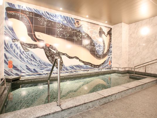 和風デザインの快適な浴場