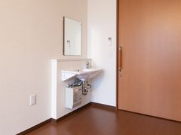 洗面台がある居室の一角