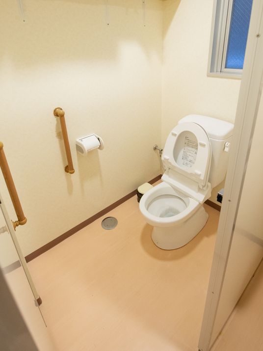 安全な手すり付きトイレ