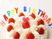 誕生日ケーキのアップ