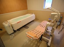 バリアフリーの浴室設備